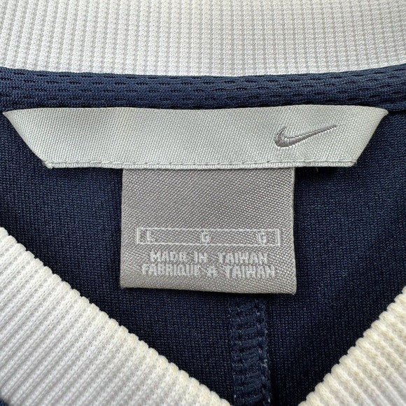 Nike Soccer Shirt Mens LARGE Blue Center Spell Out Outdoor Athletic Quick Dry - Picture 13 of 16